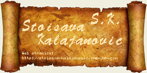 Stoisava Kalajanović vizit kartica